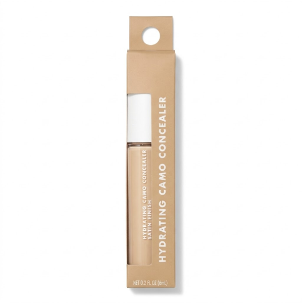  Hydrating Camo Concealer, Lightweight, Full Coverage, Long Lasting, Conceals, Corrects, Covers, Hydrates, Highlights, Light Beige, Satin Finish, All-Day Wear 6ml