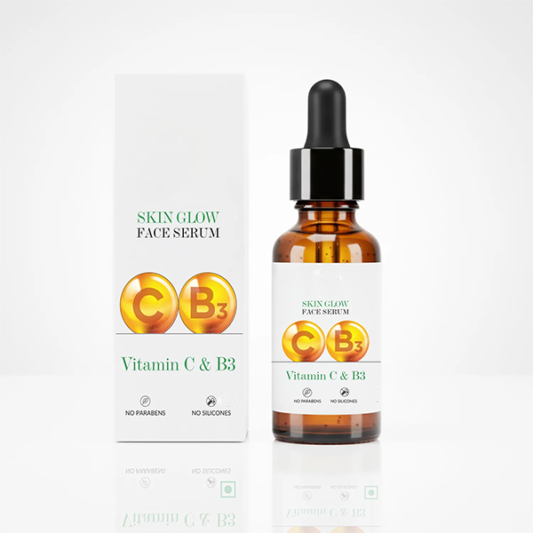 Vitamin C & B3 (Niacinamide) Skin Glow Face Serum Free 50% Product Extra With Orange Easy Absorption No Parabens, No Silicones, No Sulphates, No Animal Testing (15 ml)